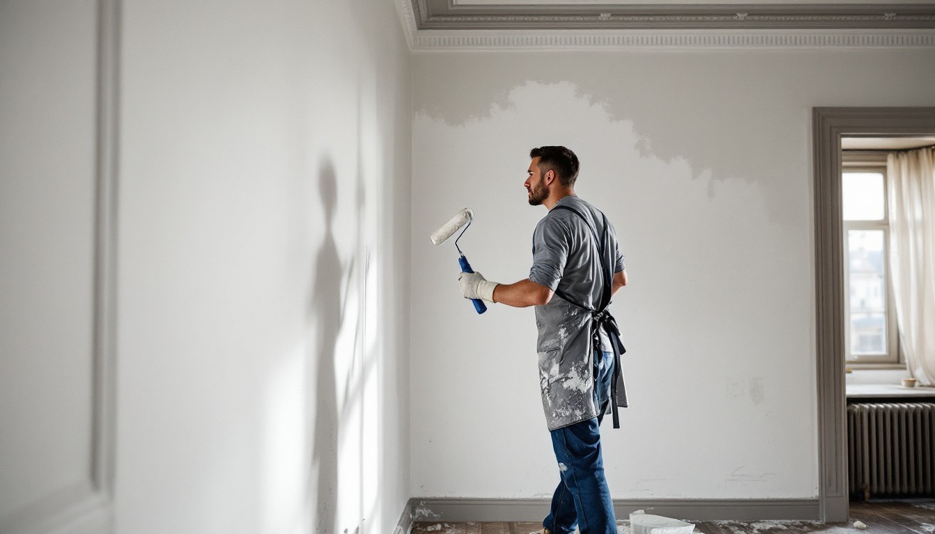 Repeindre un appartement ancien à Woluwe-Saint-Pierre : peinture pas chère ou premium sur murs plâtrés d'origine ?